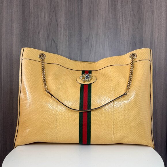 Gucci Rajah Maxi Python tote - Picture 2 of 11